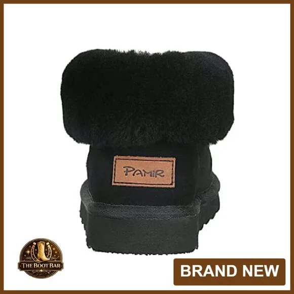Genuine Suede Slipper Boots Memory Foam Indoor Outdoor Ankle Booties